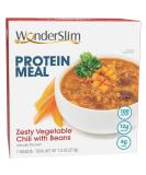 WonderSlim Protein Meal Zesty Vegetable Chili w Beans - 100 Calories 12g Protein 4g Fiber (7ct) - Buy Online on GoSupps.com