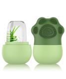 Geeric Ice Roller & Silicone Ice Cream Facial Brush | Anti-Aging Face Massage & Dark Circle Reduction | Folding Cat Paws Design - Buy Online on GoSupps.com