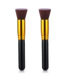 2 Pack Self Tanner Kabuki Brushes for Easy Face Application - Sunless Tanning Brush for Men and Women - Flat Head Design - Buy Online on GoSupps.com
