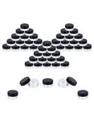 Houseables 3 Gram Jar, 3 ML, Black, 50 Pk, BPA Free, Cosmetic Sample Empty Container, Plastic, Round Pot, Screw Cap Lid, Small Tiny 3g Bottle, for Make Up, Eye Shadow, Nails, Powder, Paint, Jewelry 50 Count (Pack of 1) Black - Buy Online on GoSupps.com
