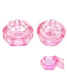 2 PCS Glass Crystal Nail Art Acrylic Liquid Powder Dish Set with Lid - Glassware Bowl for Nail Art Accessories - Buy Online on GoSupps.com