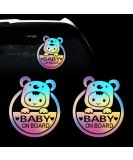 Baby on Board Sticker Set | Cute Baby Car Safety Stickers | Removable Window Decal | 2-Piece Baby In Car Signs | International Shipping Available - Buy Online on GoSupps.com