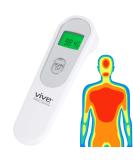 Vive Forehead Thermometer - Touchless Infrared Temporal No Touch Termometro for Adults and Kids - Non-Contact Fever Indicator - Instant Read - Buy Online on GoSupps.com