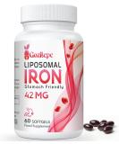 Liposomal Iron Supplement 42mg with Folic Acid & Vitamin B12 | Increase Iron Levels | Stomach Friendly | 60 Count - Buy Online on GoSupps.com