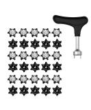Duly Anti-Slip Golf Shoes Spikes - 30PCs Soft Fast Twist Replacement Pins & Key for Optimal Golf Training - Buy Online on GoSupps.com