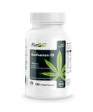 Organic Hemp Oil Capsules - 130 Halal Gelatin Capsules | 1000 mg Each | 100% Natural No Additives Lab Tested - Buy Online on GoSupps.com