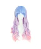 MapofBeauty Beautiful Long Wavy Harajuku Style Cosplay Wig (Light Blue/Light Purple/Pink) - Buy Online on GoSupps.com