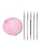 Mcduyant 5pc Nail Art Set: Polish Pens, Resin Palette, Holder, Mixing Palette, Brushes - Nail Design Kit - Buy Online on GoSupps.com