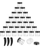 Haochen 30 pieces empty cream gears with lid mini cosmetic glass container 10 ml lip balm glasses doses with 3 pieces of mini spatula travel sample container set for nail art cream - black - Buy Online on GoSupps.com