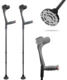KMINA Forearm Crutches for Adults (x2) - Adjustable Arm Crutches with Non Slip Tips, Aluminum, Made in Europe - Buy Online on GoSupps.com