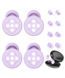 2 Pairs Reusable Noise Cancelling Ear Plugs for Sleeping - Soft Silicone Hearing Protection for Sleep Snoring Swimming & More | 33dB - Hh-purple - Buy Online on GoSupps.com