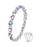 Jecanori Titanium Steel Magnetic Bracelets and Rings Set for Women with Ultra Strength Magnets - LH-Colorful | Includes Removal Tool and Gift Box - Buy Online on GoSupps.com