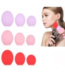 YZRYXHWL 9-Piece Makeup Brush Cover Set | Dustproof Silicone Protector Caps for Travel - Reusable Storage Holders (Pink Purple Red - Buy Online on GoSupps.com