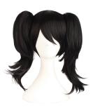 MapofBeauty 22"/55cm Short Hair and 2 Ponytails Beautiful Girl Cosplay Wig Complete Set 3 pcs (Black) - Buy Online on GoSupps.com