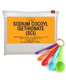 Sodium Cocoyl Isethionate (SCI) Powder - 21.17oz - Anionic Foaming Surfactant for DIY Shampoo Bars, Bath Bombs, and More | 5-piece Set with Measuring Spoons - Buy Online on GoSupps.com
