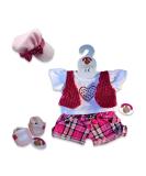 Build Your Bears Wardrobe Teddy Bear Clothes Check Outfit + Hat + Boots fits Build a Bear (pink) - Buy Online on GoSupps.com