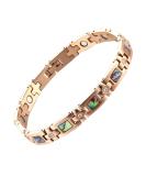 MagEnergy Women's Titanium Steel Magnetic Bracelet 8.5'' Adjustable - Silver/Rose Gold + Free Link Removal Tool - Buy Online on GoSupps.com