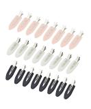 Wobe 24 Pcs No Bend Hair Clips Pin Curl Clips No Crease Hair Clip for Hairstyle Bangs Finger Waves Makeup Application Hairdressing Hairpins Styling Clips for Hair Salon Black Pink White - Buy Online on GoSupps.com