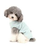 Zunea Striped Dog Shirt for Small Dogs & Cats - Soft Cotton Summer Vest & Tank Top - Green Size M - Buy Online on GoSupps.com