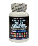 Premium NAC Supplement 1000mg with Vitamin D3 K2 Zinc Quercetin & More - 60 Count for Immune Support | Shop Internationally - Buy Online on GoSupps.com
