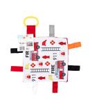 Baby Sensory Crinkle & Teething Square Lovey Toy with Closed Ribbon Tags for Increased Stimulation: 8X8 (Firefighter) - Buy Online on GoSupps.com