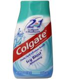 Colgate 2-in-1 ICY Blast Toothpaste & Mouthwash 4.6oz - Whitening Gel for Fresh Breath | International Shipping Available - Buy Online on GoSupps.com