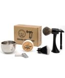 KIKC Luxury Shaving Kit: Shaving Brush, Safety Razor, Cream, Synthetic & Badger Hair, Soap & Bowl - Hair Salon Tool with Replacement Hair Knots - Buy Online on GoSupps.com