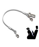Yaodhaod Dog Safety Belt - Steel Wire Bite-Resistant Car Seat Belt for Dogs & Cats - Double Tick & Buckle Adapter - 40cm (Silver) - Buy Online on GoSupps.com