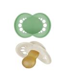 MAM Original Pure Pacifier | Natural Rubber | Sustainable Materials | Sterilizer Case | Unisex 6-16 Months | 2-Pack Green Tea/White - Buy Online on GoSupps.com