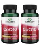 Swanson CoQ10 - 120mg 100 Capsules (2 Pack) | Boost Heart Health & Energy | Premium Coenzyme Q10 Supplement - Buy Online on GoSupps.com