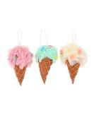 FRCOLOR Body Scrubber Set - 3pcs Ice Cream Bath Balls & Puff for Spa-Quality Cleansing | Perfect Loofah Cleaner & Bathing Sponge for All Skin Types - Buy Online on GoSupps.com