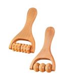2-Piece Wooden Massage Roller Set | Trigger Point Roller for Body & Facial Massage | Anti-Cellulite Tool for Gua Sha & Scraping - Buy Online on GoSupps.com