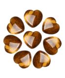 Xiannvxi 5pcs Tiger Eye Heart Stones - Natural Healing Crystals for Love & Meditation | International Shipping - Buy Online on GoSupps.com