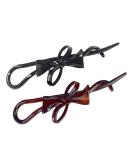 Parcelona French Twist n Clip Bow Tortoise Shell Celluloid Acetate Hair Clips (Set of 2) - Buy Online on GoSupps.com