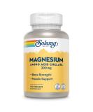 Solaray Magnesium Amino Acid Chelate - Bone Strength, Muscle & Nerve Support - 100 VegCaps - Buy Online on GoSupps.com