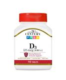 21st Century Vitamin D3 125 mcg (5000 IU) 110 Tablets - Buy Online on GoSupps.com