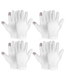 Sibba 4 Pairs Touch Screen Moisturizing Gloves White Cotton Moisturizing Gloves Overnight Bedtime Heal Eczema Sleeping Lotion Hand Spa Treatment Gloves Repair Rough Cracked Dry Chapped Hands Skin - Buy Online on GoSupps.com