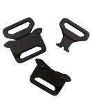 2 Pack Metal Side Quick Release Paracord Bracelet Buckles - Black 5/8in (16mm) - Buy Online on GoSupps.com