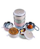 Spill Proof Stainless Steel Pet Travel Bowl - 4 Layer Portable Water and Food Storage Container with Handle for Outdoor Traveling - Buy Online on GoSupps.com