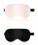 Sleep Mask 2 Pack - Light Blocking Eye Masks for Sleeping Adjustable Soft Eye Covers for Men & Women (Pink & Black - Buy Online on GoSupps.com
