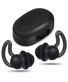 Comfortable Noise-Damping Silicone Ear Plugs - 2 Pieces for Sleep Travel Running & Concerts (Black) - Buy Online on GoSupps.com