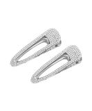 2PCS Big Silver Glitter Rhinestone Hair Clips - Stylish Hair Accessories for Women - Buy Online on GoSupps.com