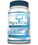 MigraClear 60 Capsules - Natural Migraine Support with Magnesium, Ginkgo Biloba, Ginger & Feverfew - 1 Bottle Pack - Buy Online on GoSupps.com