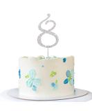 Happy Birthday Cake Topper - Silver Rhinestone Decoration for Celebrations | International Shipping - Buy Online on GoSupps.com