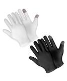 Dimeho 2 Pairs Moisturizing Gloves Touch Screen Cotton Spa Lotion Glove Overnight Bedtime Skin Care Gloves Eczema Glove for Dry Chapped Hands Women Beauty (White + Black) - Buy Online on GoSupps.com