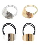 8 Pack Metal Leaf Hair Ties - Elastic Hair Bands for Ponytail Holders - Buy Online on GoSupps.com