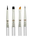 Eyeliner Brush Set Pencil Liquid - Gel Liner Winged Makeup Brushes Small Angle Firm Angled Bristles Wing Kit Black Stamp Pen Stencils Thin Flat Stencil Perfect Definer Sharpener Cat Eye With Waterproof Smudge Proof Precisi - Buy Online on GoSupps.com