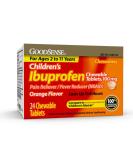 GoodSense Children's Ibuprofen Chewable Tablets 100mg - Orange Flavor - 24 Count - Buy Online on GoSupps.com