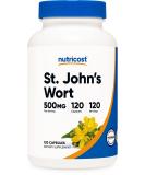 Nutricost St Johns Wort 500mg - 120 Vegetarian Capsules, Gluten Free, Non-GMO - Buy Online on GoSupps.com