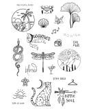 Tatsy Hippie Temporary Tattoo Set for Women and Men - Original Waterproof Designs for Festival and Party - Snake and Dragonfly Motifs - Buy Online on GoSupps.com